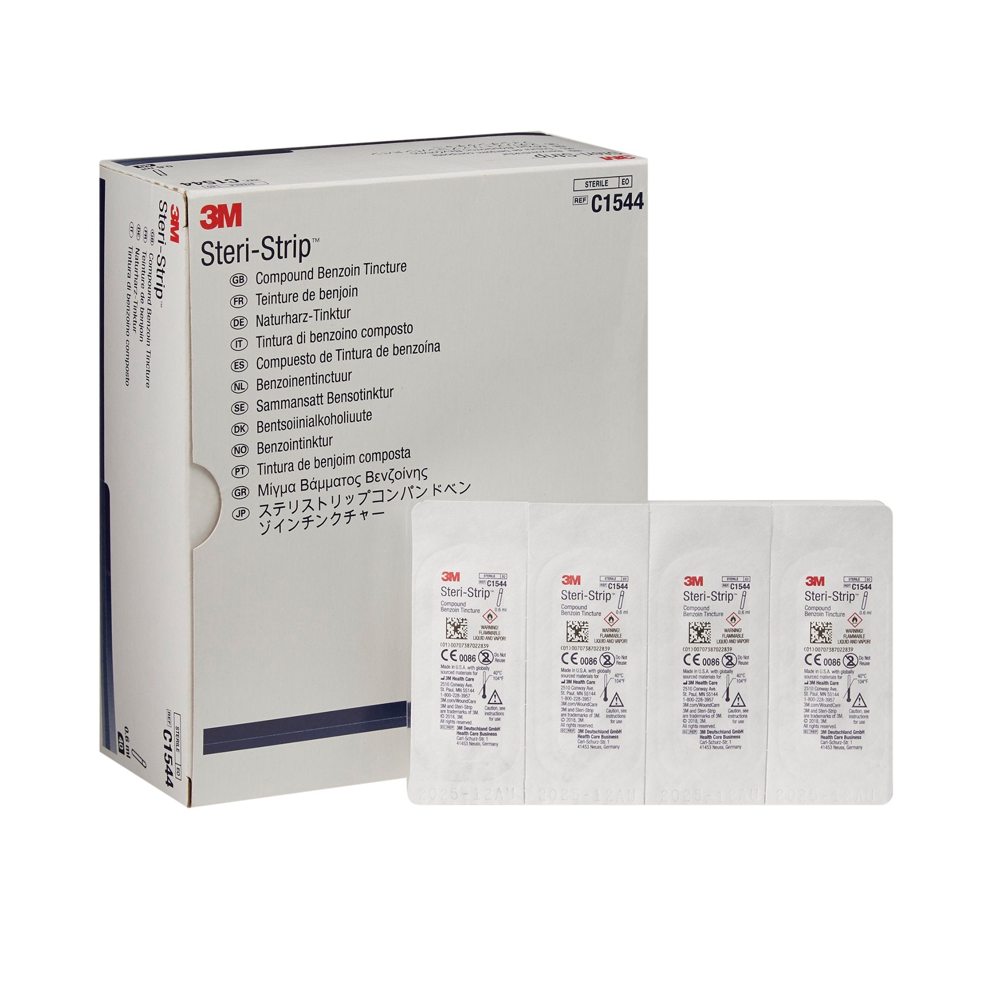 Antiseptic Benzoin Tincture 3M Steri-Strip Topical Liquid 0.667 mL Ampule,Packaging Type- Box
