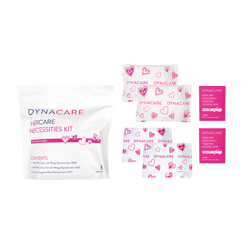 Kit completo Dynarex HER Care Necessities - 50 por caja