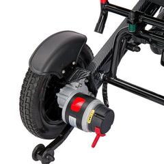 mammoth ex deluxe compact foldable power mobility aid wheelchair with 22 wide and 500 lbs weight capacity
