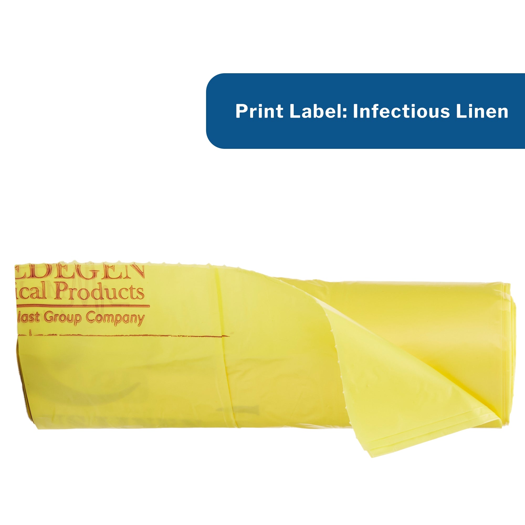 Biohazard Laundry Bag McKesson 30 to 33 gal. Yellow Bag 8 X 23 X 41 Inch, Packaging Type- Case