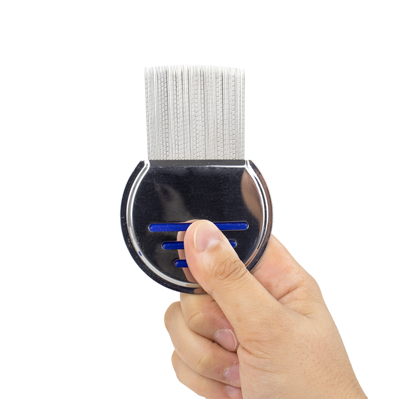 Dynarex ClearNit Metal Lice and Nit Removal Comb with handle
