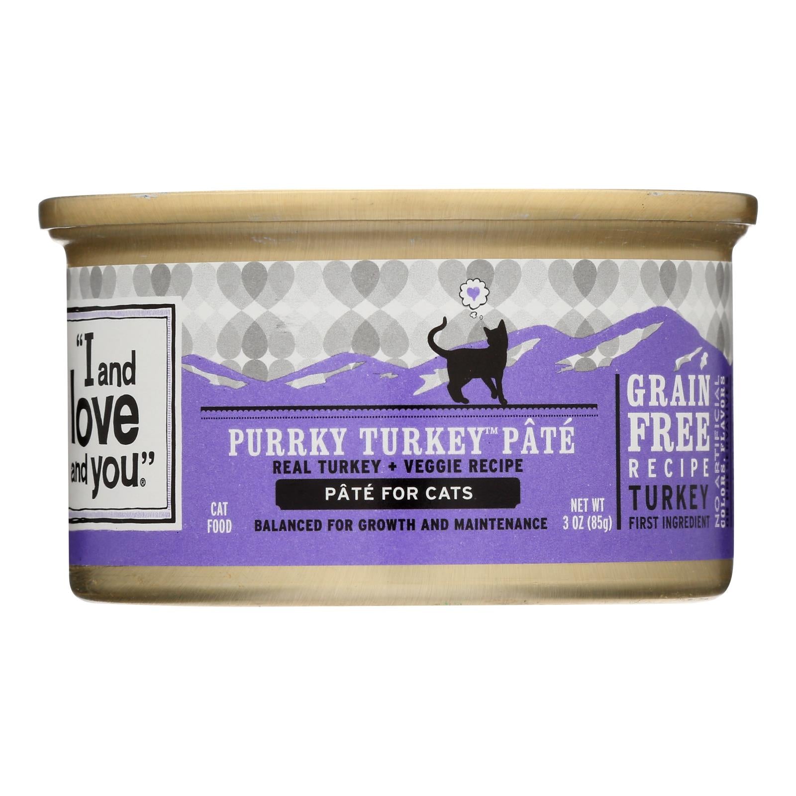 Natural Protein-rich Purrky Turkey Recipe Wet Cat Food  - Case Of 24 - 3 Oz