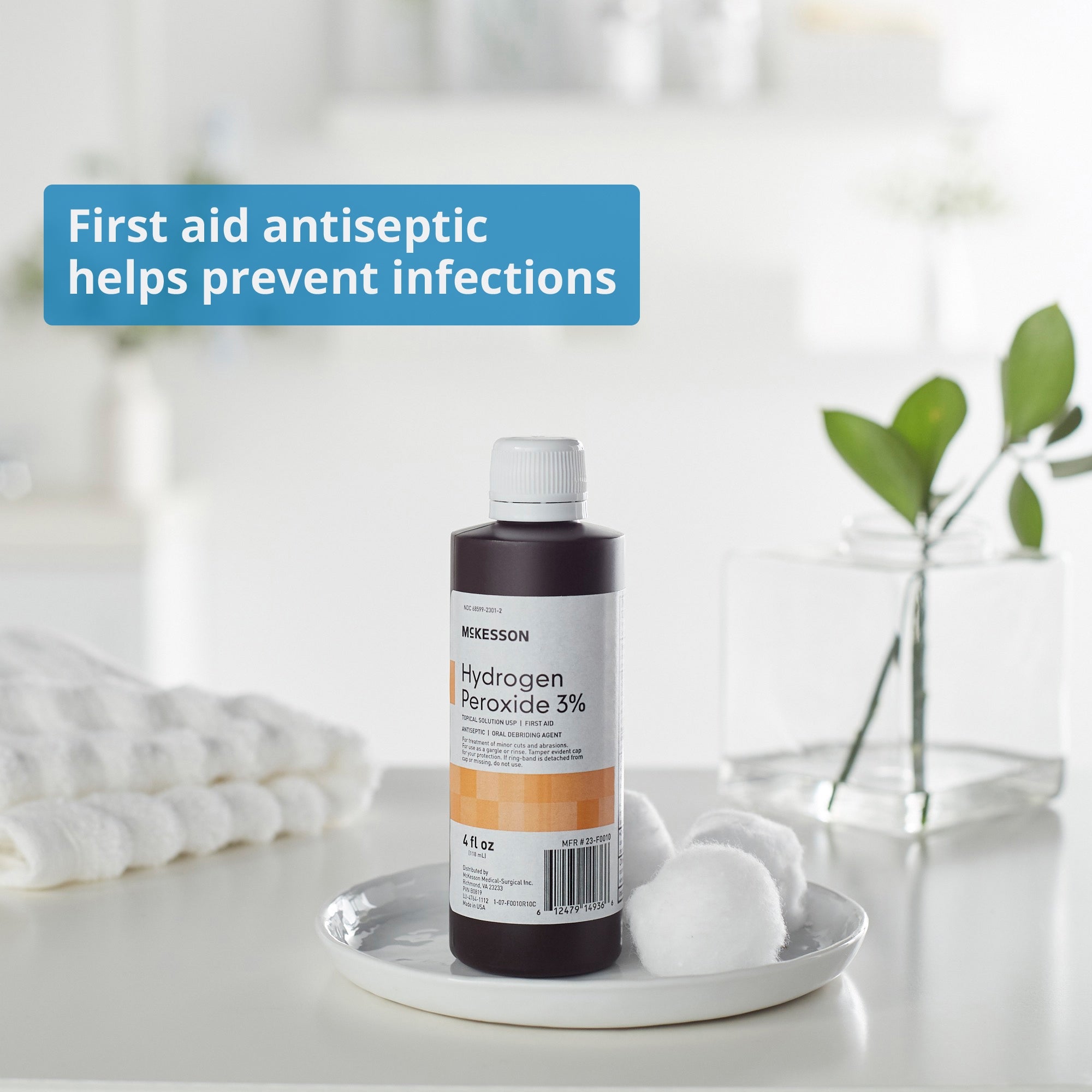 Antiseptic McKesson Brand Topical Liquid 4 oz. Bottle, Packaging Type- Case