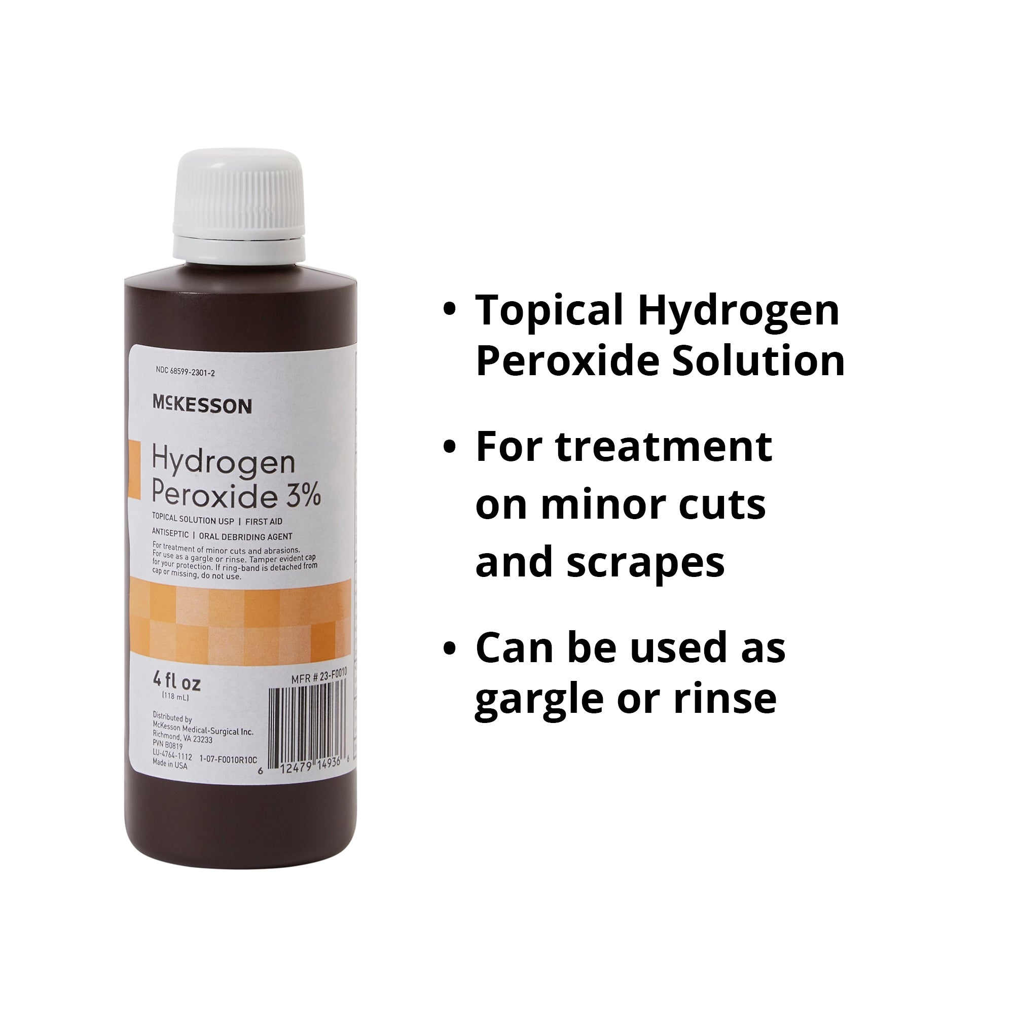 Antiseptic McKesson Brand Topical Liquid 4 oz. Bottle, Packaging Type- Case