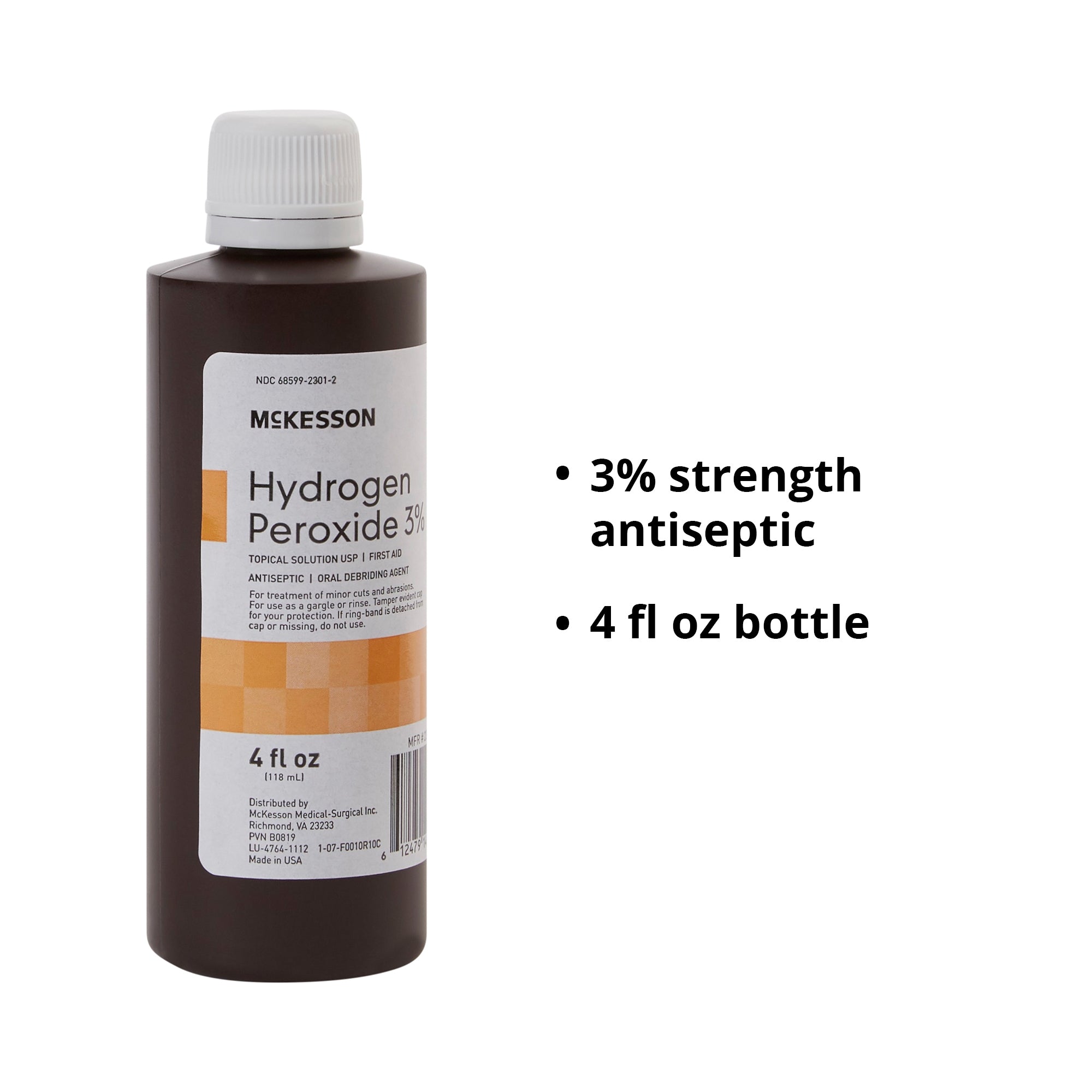 Antiseptic McKesson Brand Topical Liquid 4 oz. Bottle, Packaging Type- Case