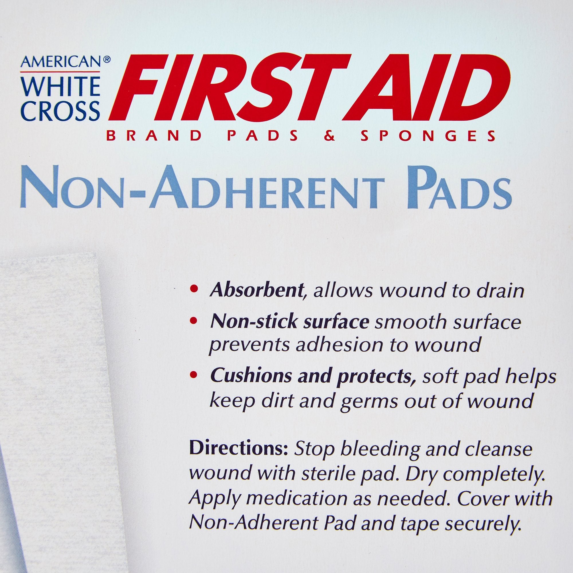 american white cross nonadherent dressing 3 x 4 inch american white cross non adherent dressing mk142142bx
