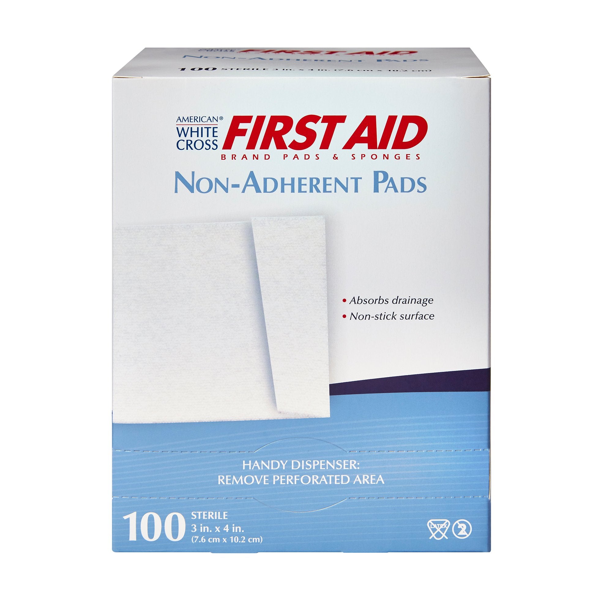 american white cross nonadherent dressing 3 x 4 inch american white cross non adherent dressing mk142142bx