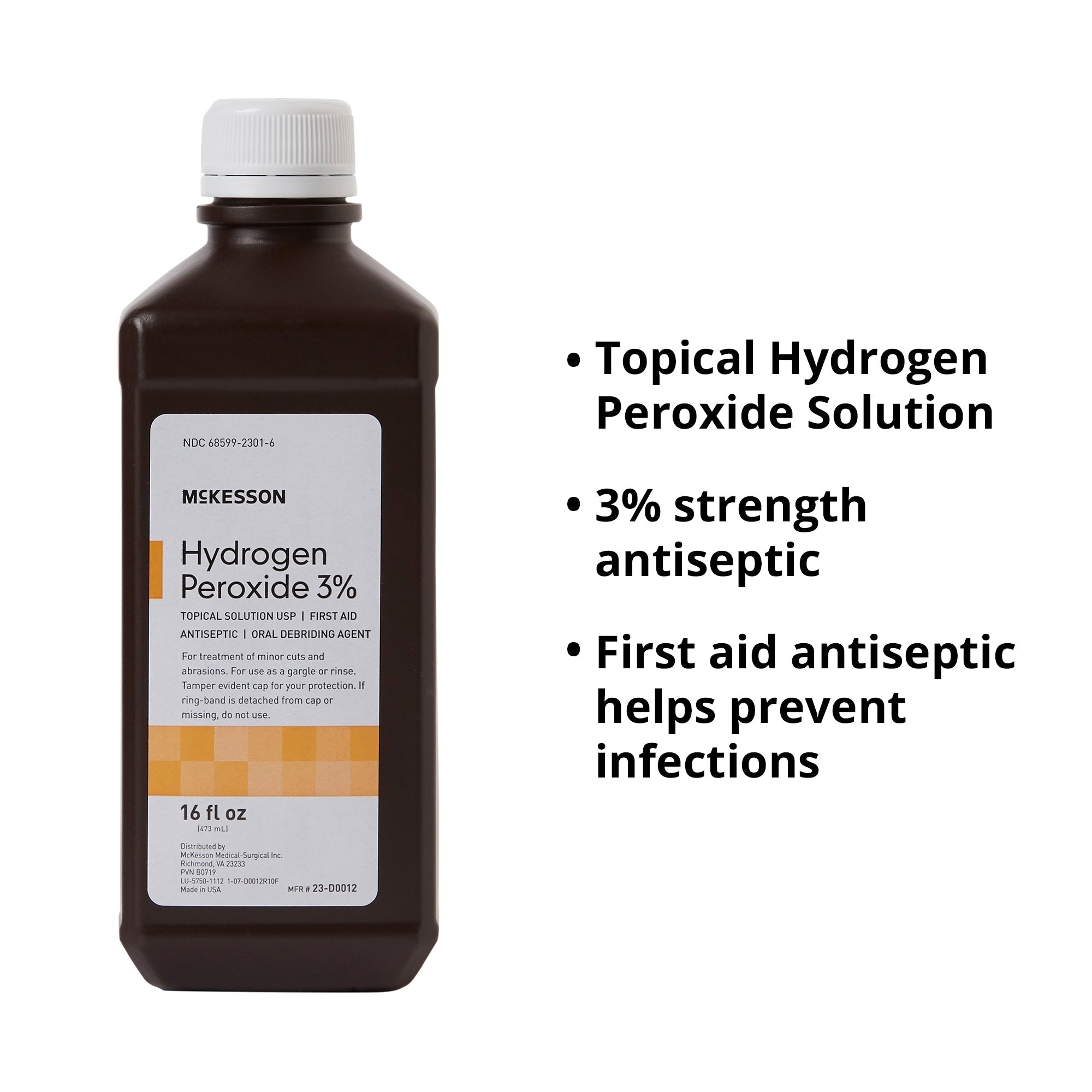 Antiseptic McKesson Brand Topical Liquid 16 oz. Bottle, Packaging Type- Case