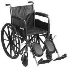 Wheelchair McKesson Dual Axle Full Length Arm Swing-Away Elevating Legrest Black Upholstery 18 Inch Seat Width Adult 300 lbs. Weight Capacity, Packaging Type- Each