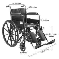 Manual mobility wheelchair with padded desk-length arms