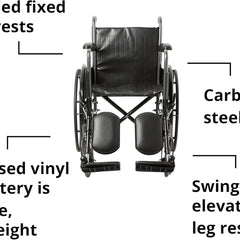 Silver sport style wheelchair with swing-away elevating leg rests