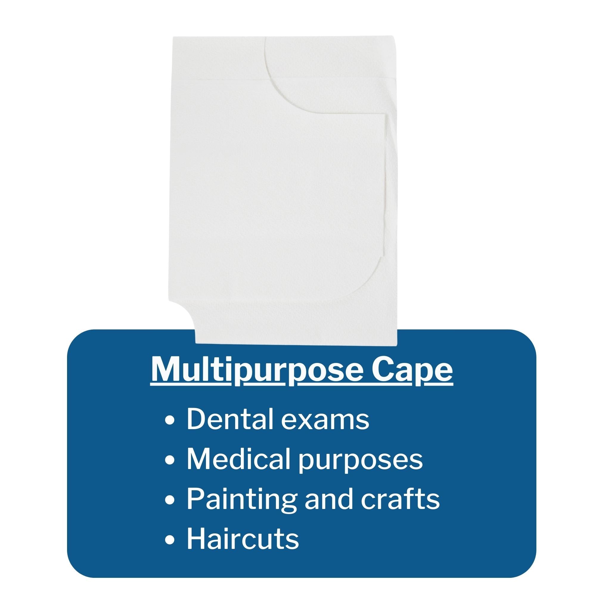 Exam Cape McKesson White Front / Back Opening Without Closure Unisex, Packaging Type- Case