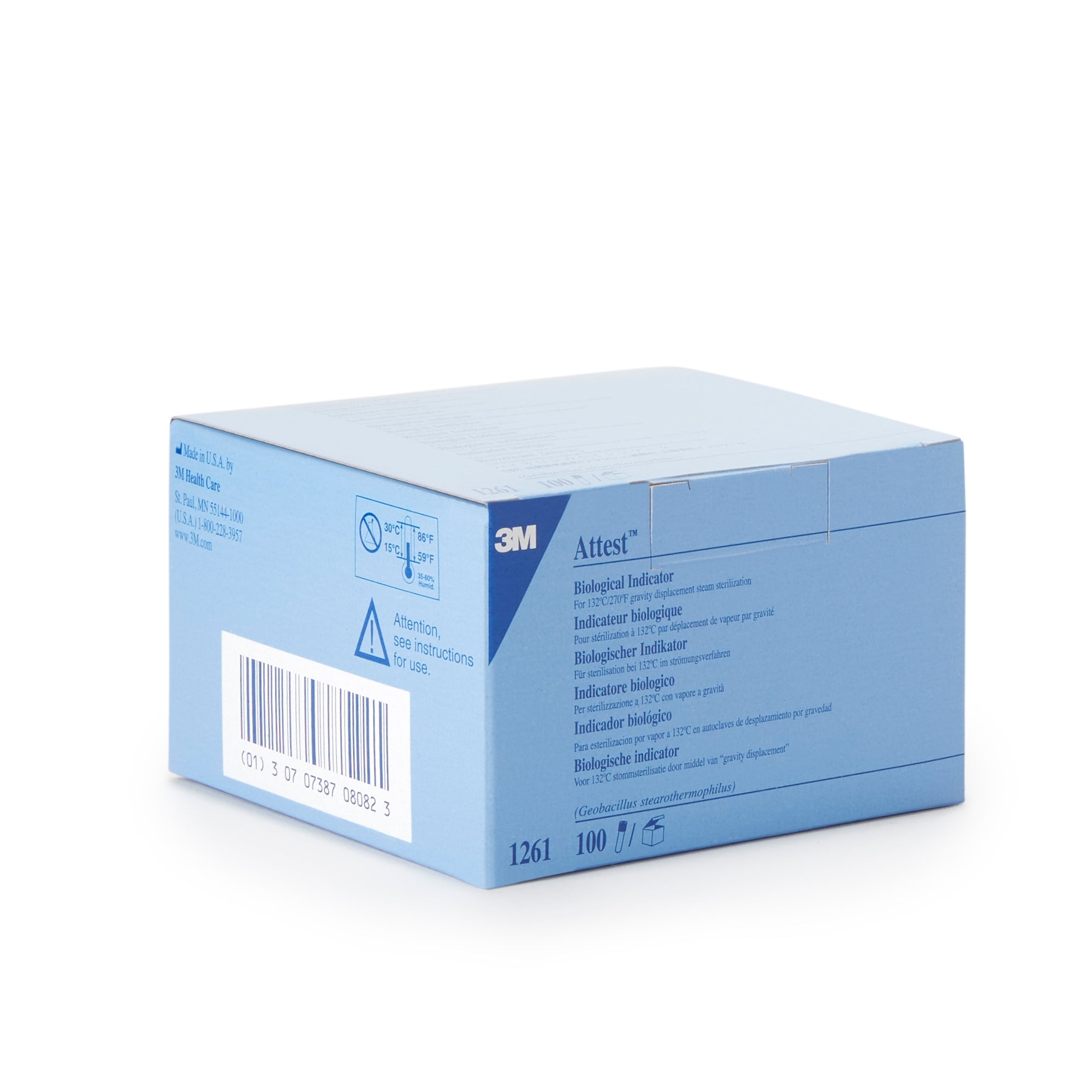 Attest Sterilization Biological Indicator Vial Steam, Packaging Type- Box