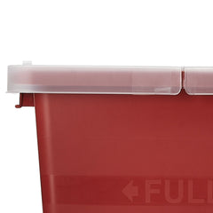 Sharps Container SharpSafety Red Base 17-1/2 H X 15-1/2 W X 11 D Inch Vertical Entry 8 Gallon, Packaging Type- Case