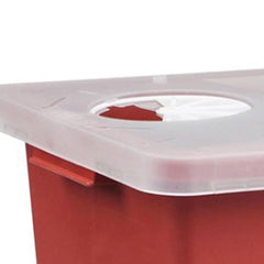 Sharps Container SharpSafety Red Base 17-1/2 H X 15-1/2 W X 11 D Inch Vertical Entry 8 Gallon, Packaging Type- Case
