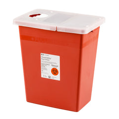 Sharps Container SharpSafety Red Base 17-1/2 H X 15-1/2 W X 11 D Inch Vertical Entry 8 Gallon, Packaging Type- Case