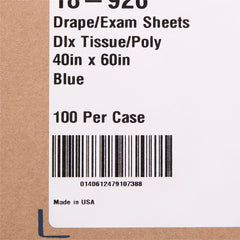 General Purpose Drape McKesson Physical Exam Drape 40 W X 60 L Inch NonSterile, Packaging Type- Case