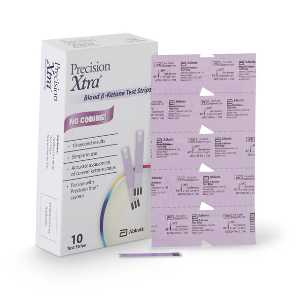 Blood Glucose and Ketone Test Strips Precision Xtra 10 Strips per Pack,Packaging Type- Box Default Title