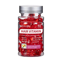 BULUBIU Hair Vitamin Conditioningserum  Leave In Formula with Argan,Macadamia and Avocado Oils Enriched with Vitamins A, C, E, Pro Vit,B5  Women'S and Men'S Deepconditioning Conditioner, Capsule, 40Capsules Hair Treat Hair Treatmentserum