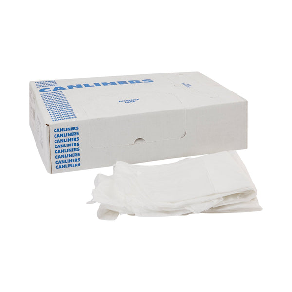 16 gal clear trash bags with 0.70 mil thickness