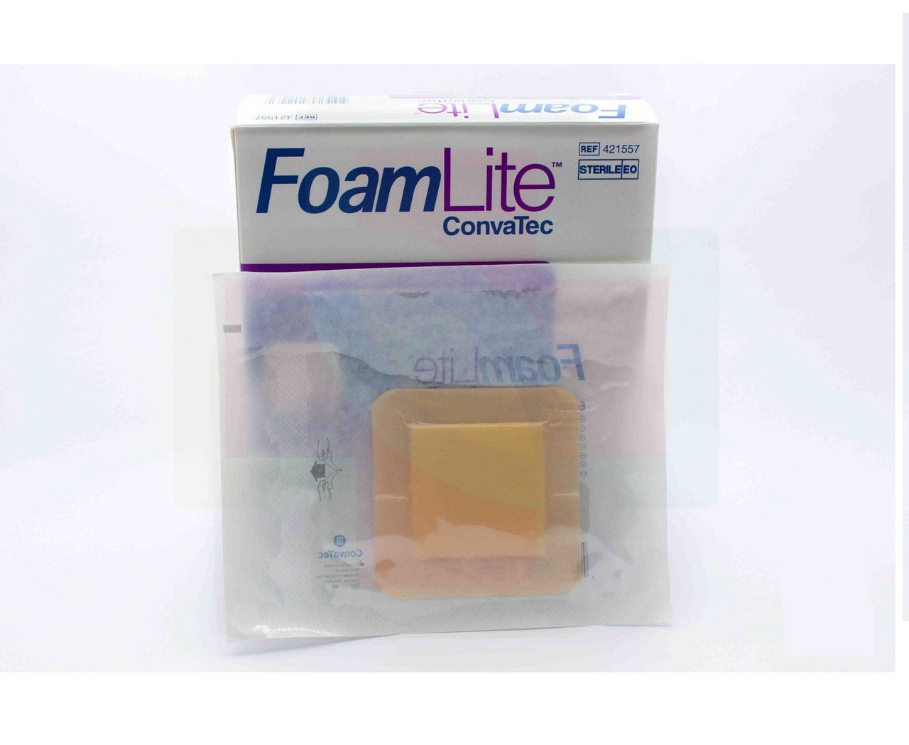Thin Foam Dressing FoamLite 3-1/4 X 3-1/4 Inch With Border Film Backing Silicone Adhesive Square Sterile, Packaging Type- Box