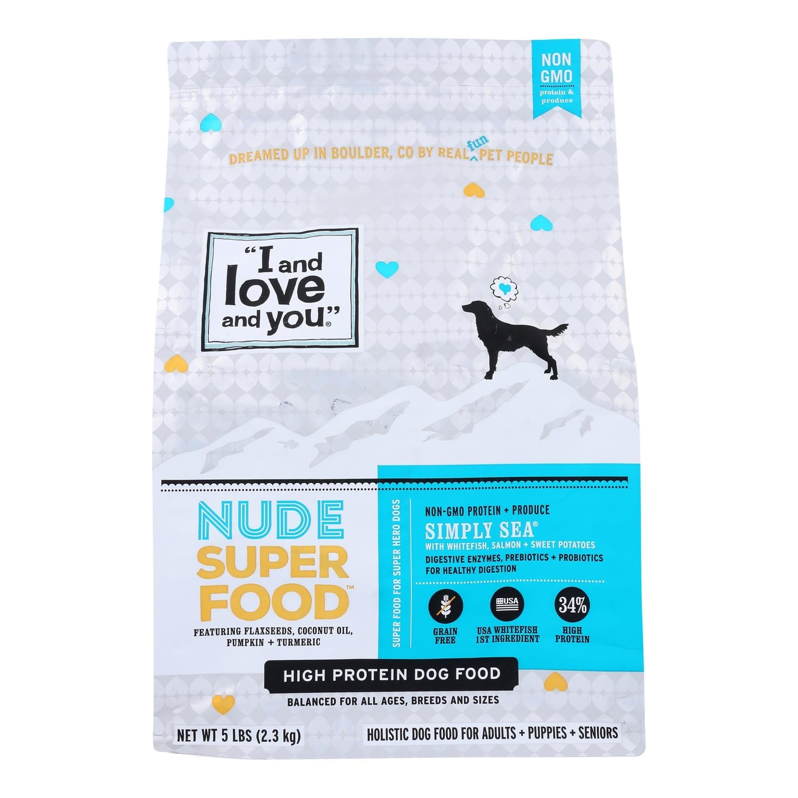 Alimento seco para perros "I And Love And You" Simply Sea Recipe - Caja de 3 - 5 lb