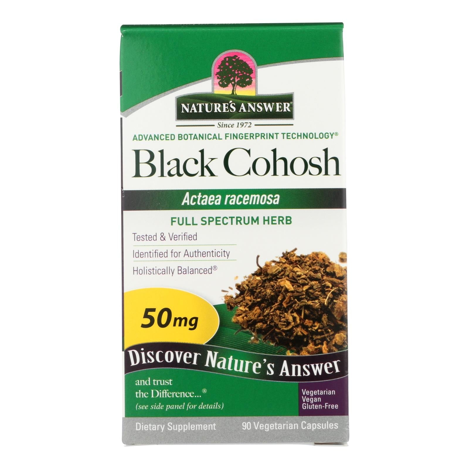 Nature's Answer - Raíz de cohosh negro - 90 cápsulas