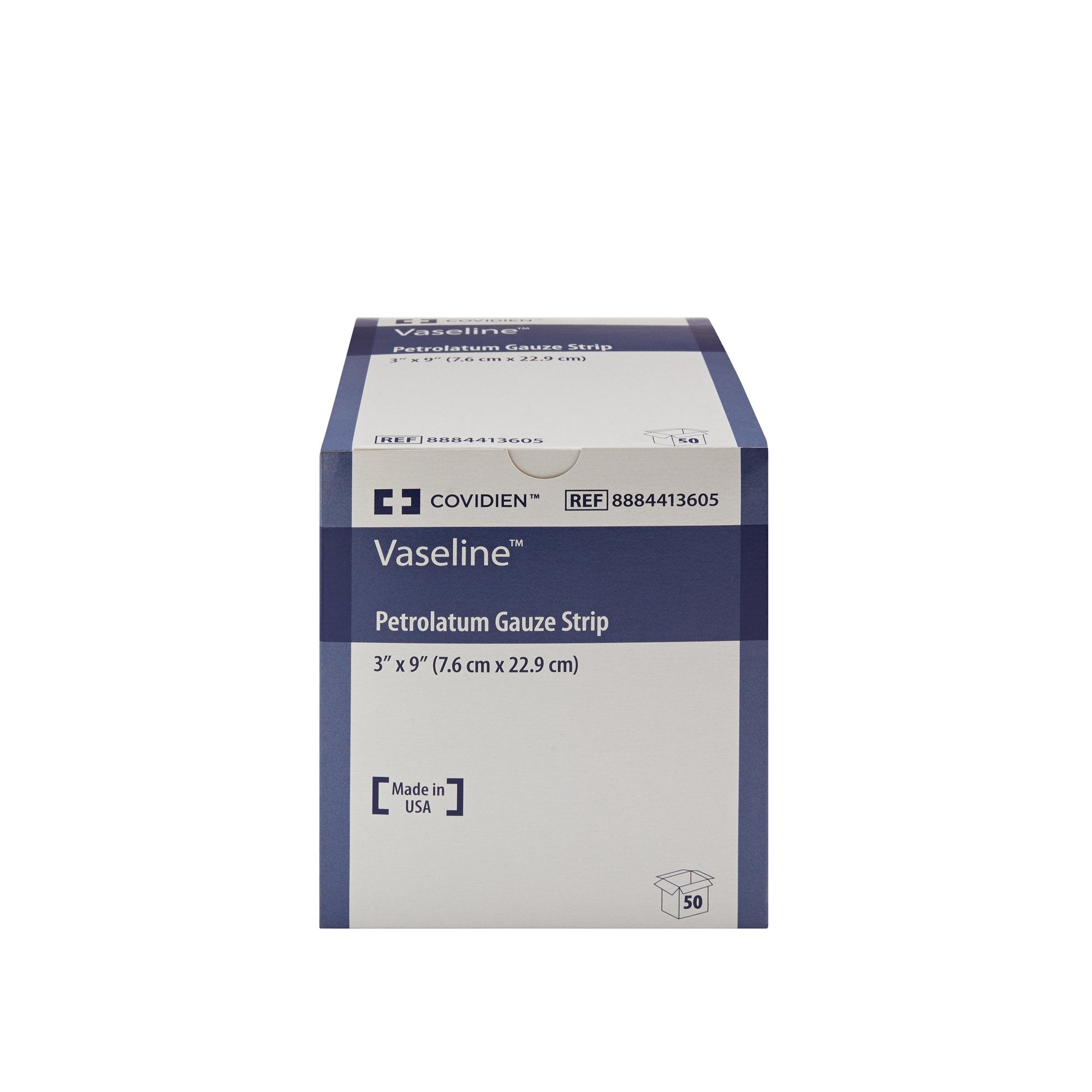 Petrolatum Impregnated Dressing Vaseline Rectangle 3 X 9 Inch Sterile, Packaging Type- Box