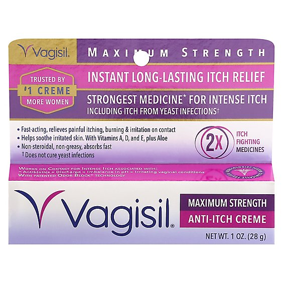 Itch Relief Vagisil 20% - 3% Strength Cream 1 oz. Tube,Packaging Type- Each