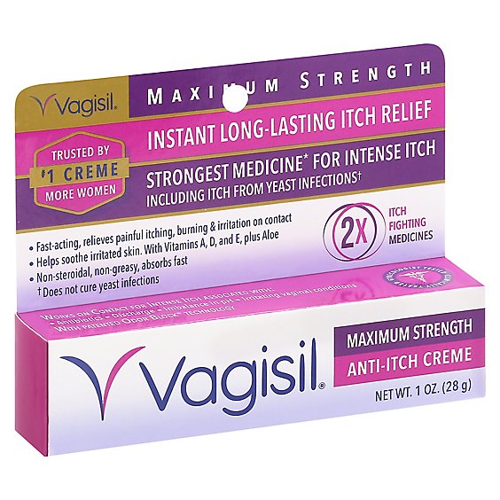 Itch Relief Vagisil 20% - 3% Strength Cream 1 oz. Tube,Packaging Type- Each