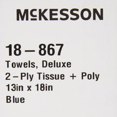 Procedure Towel McKesson 13 W X 18 L Inch Blue NonSterile, Packaging Type- Case