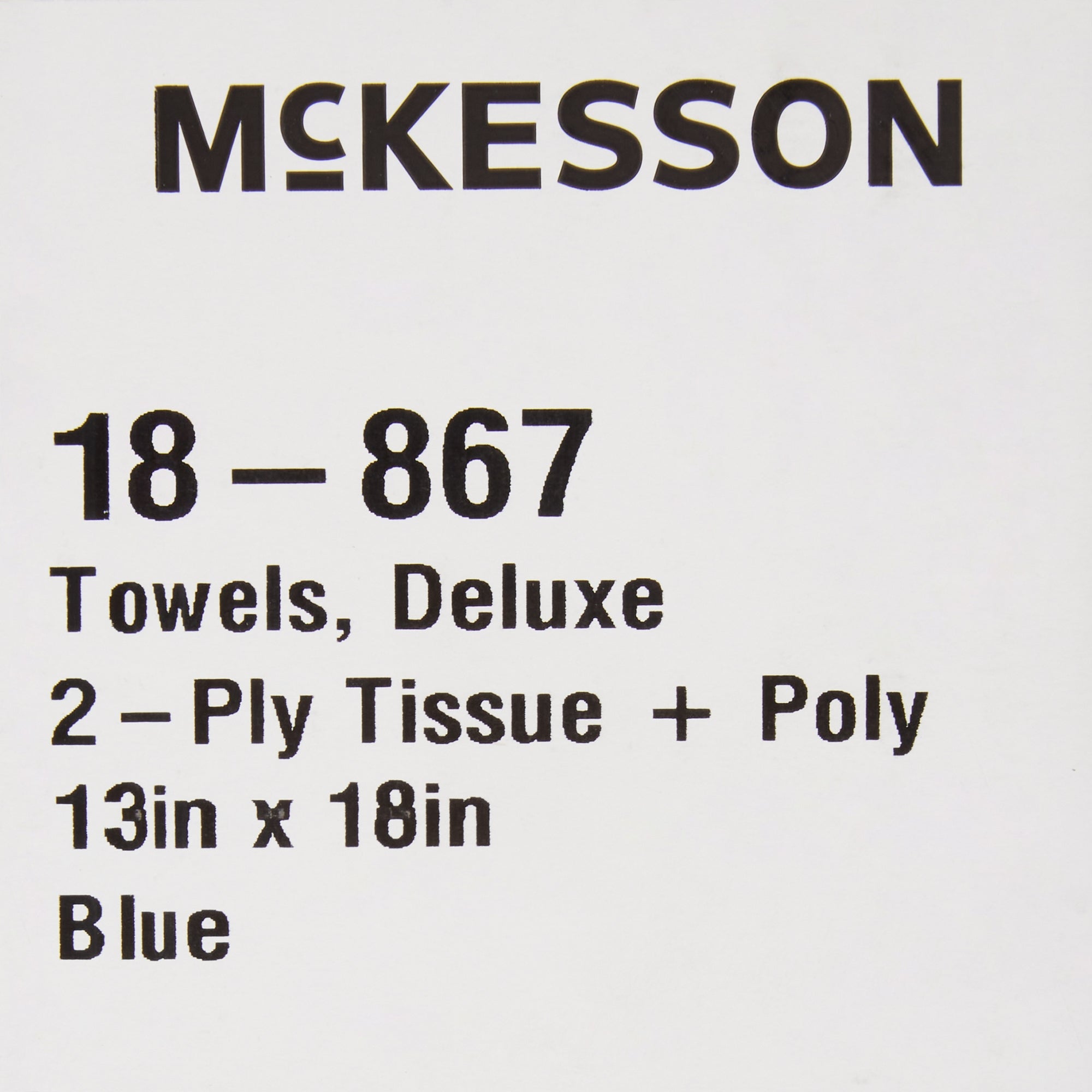 Procedure Towel McKesson 13 W X 18 L Inch Blue NonSterile, Packaging Type- Case