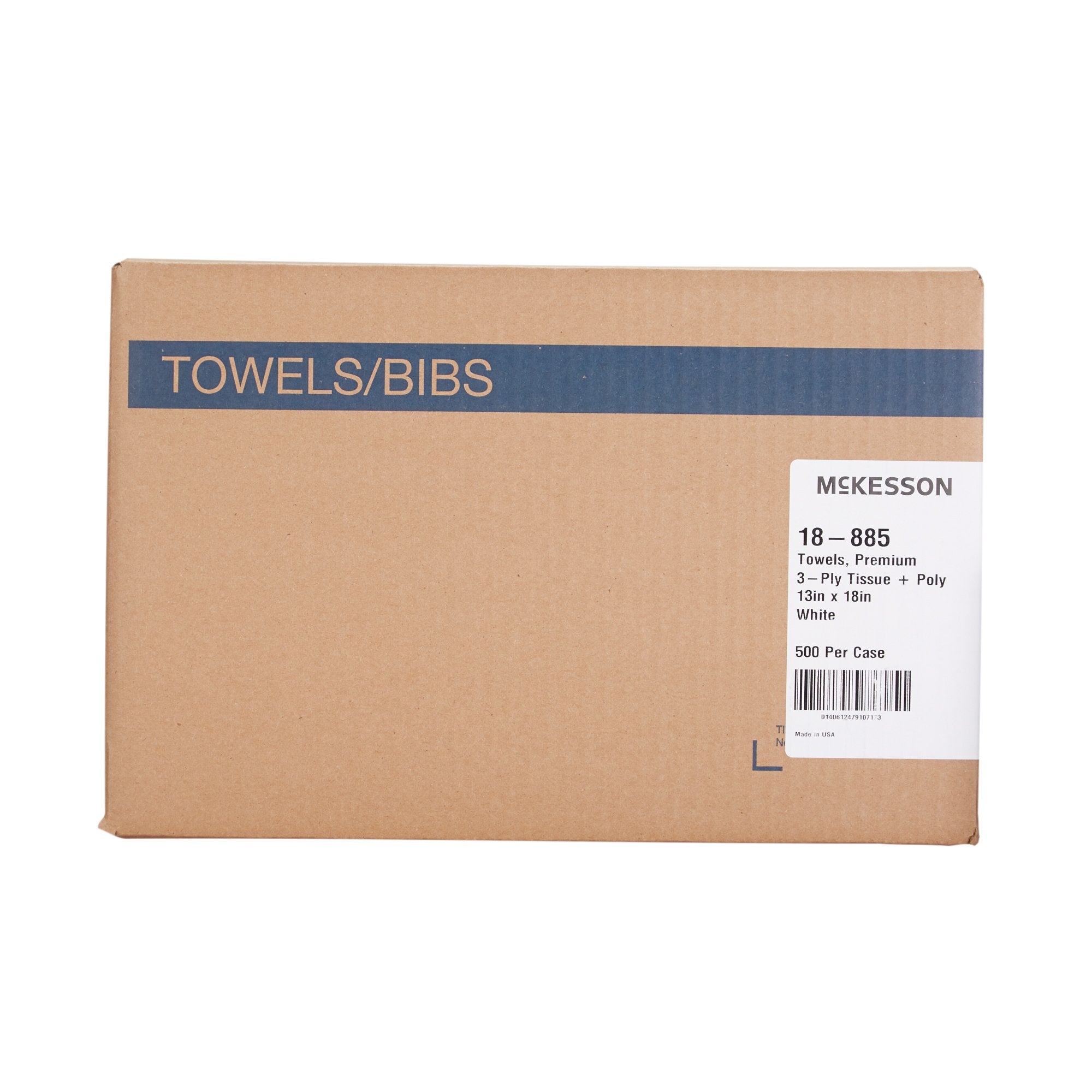 Procedure Towel McKesson 13 W X 18 L Inch White NonSterile, Packaging Type- Case