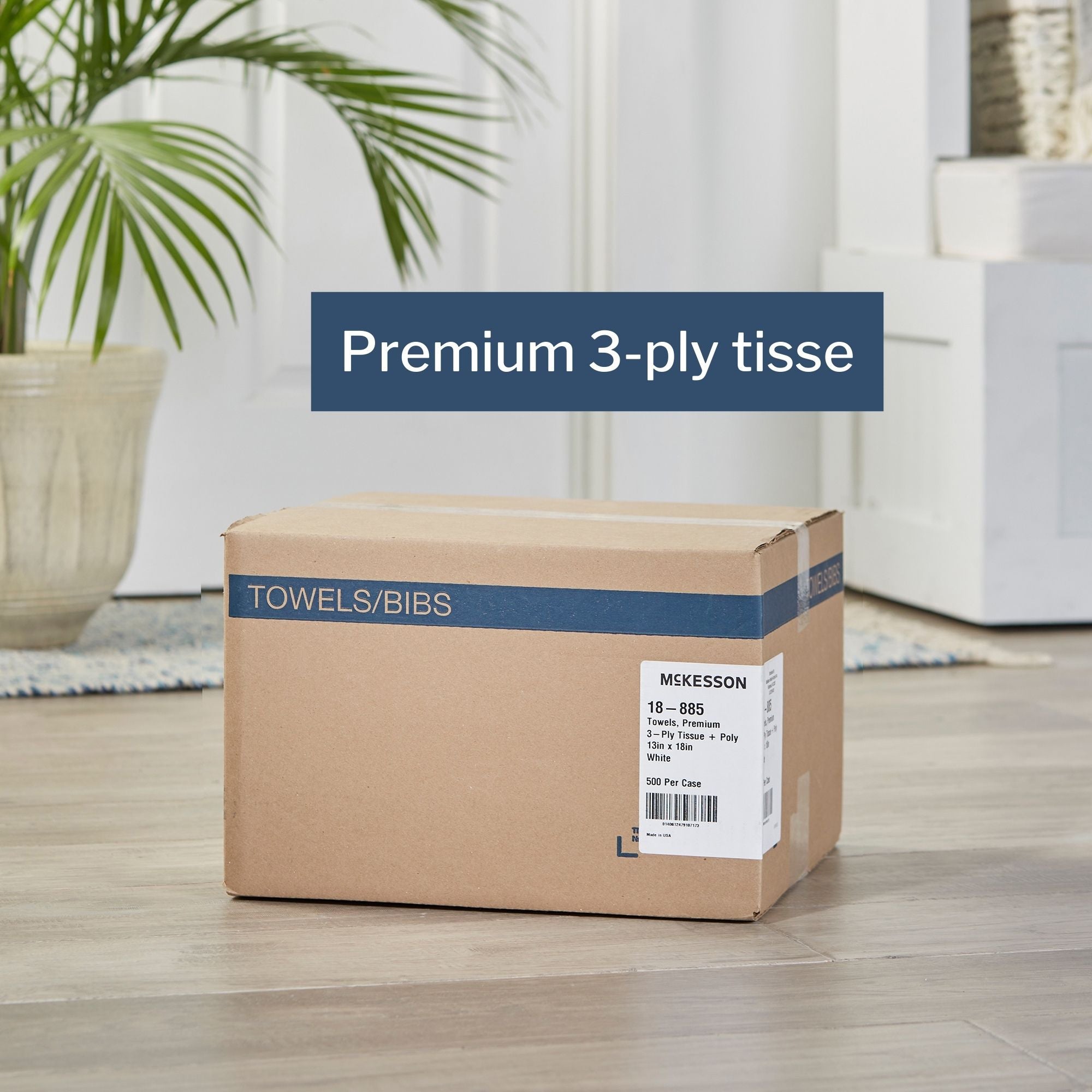 Procedure Towel McKesson 13 W X 18 L Inch White NonSterile, Packaging Type- Case