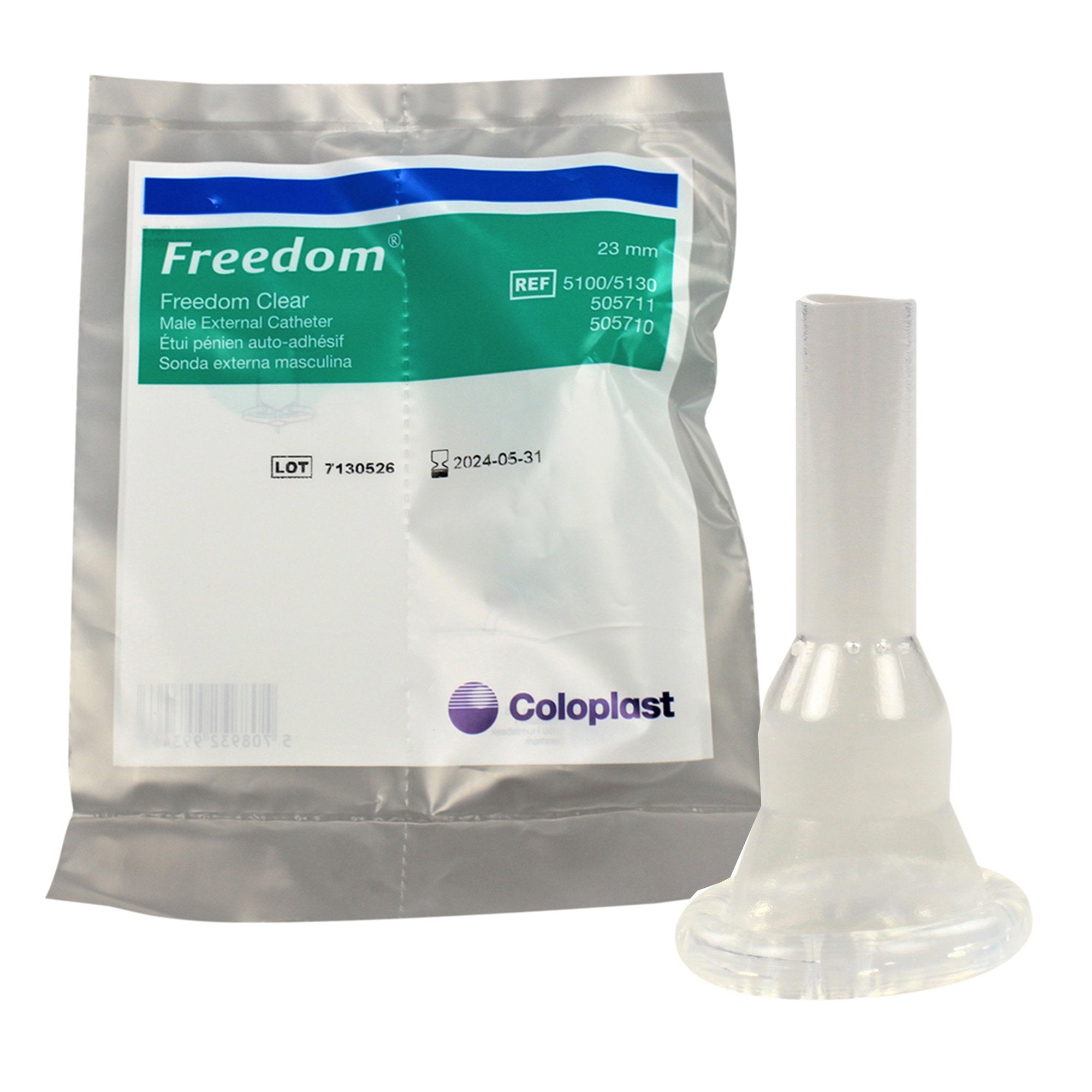 Male External Catheter Freedom Cath Self-Adhesive Seal Silicone Small