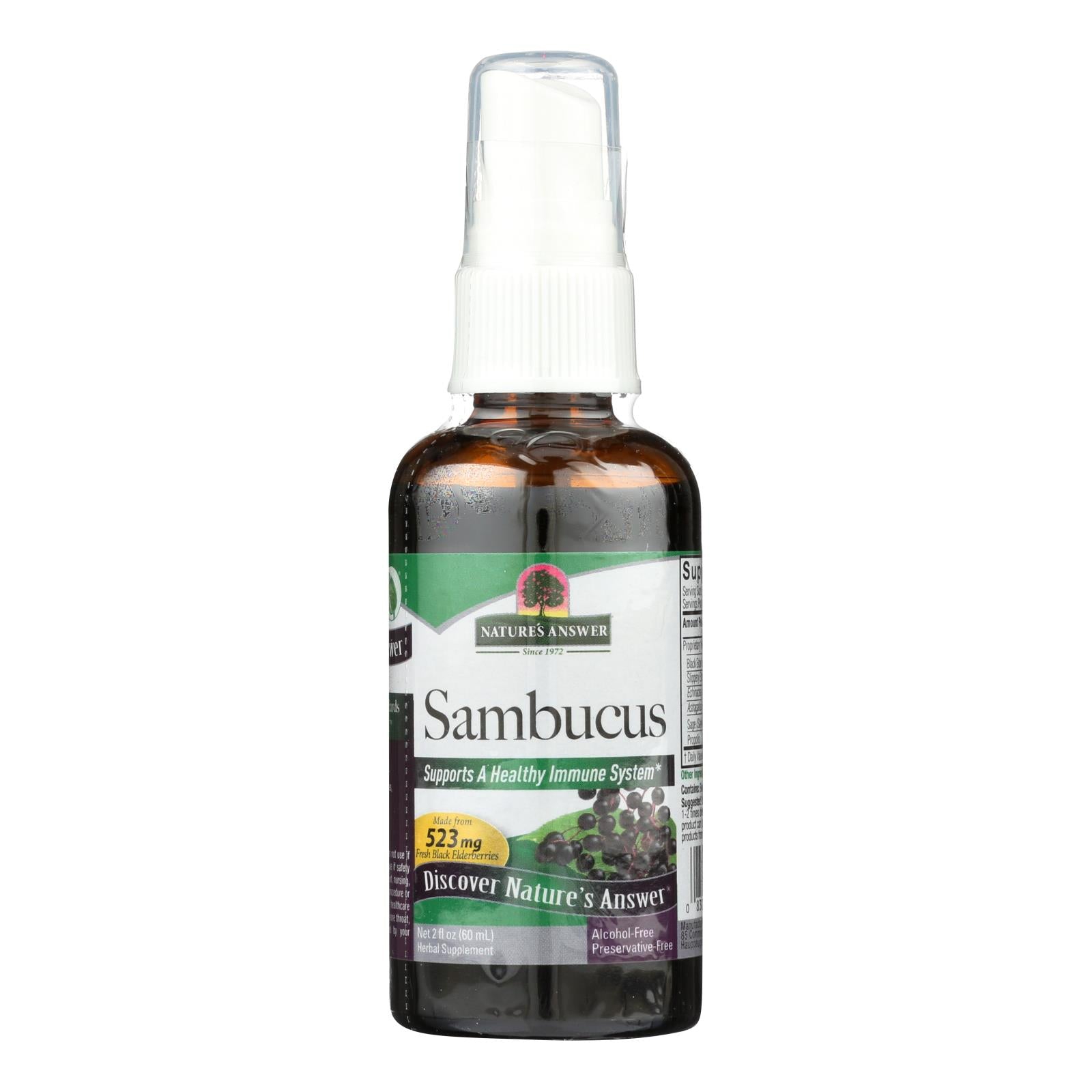 Nature's Answer - Sambucus Nigra Black Elder Berry Extract Spray