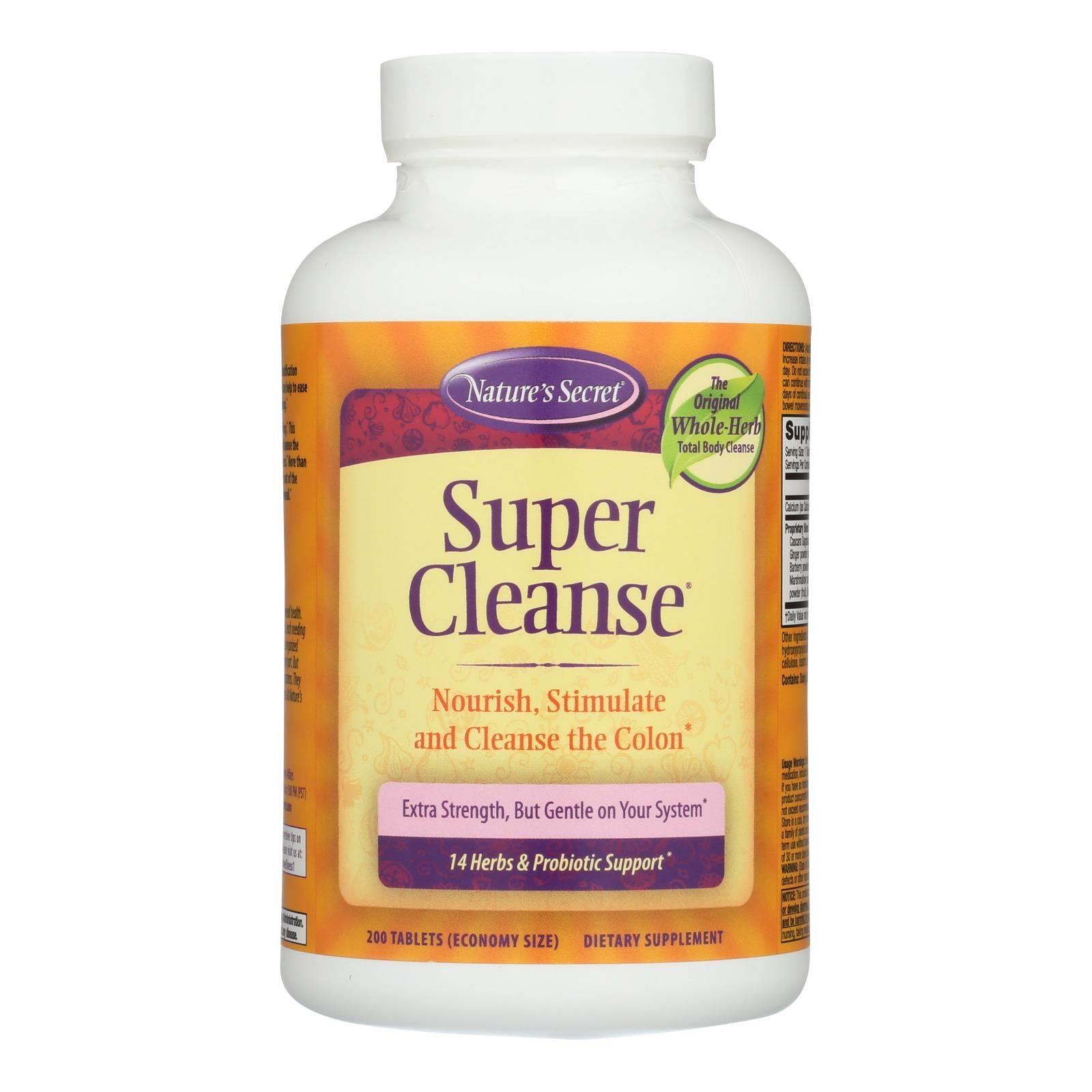 Nature's Secret Super Cleanse - 200 Tablets - All Care Store