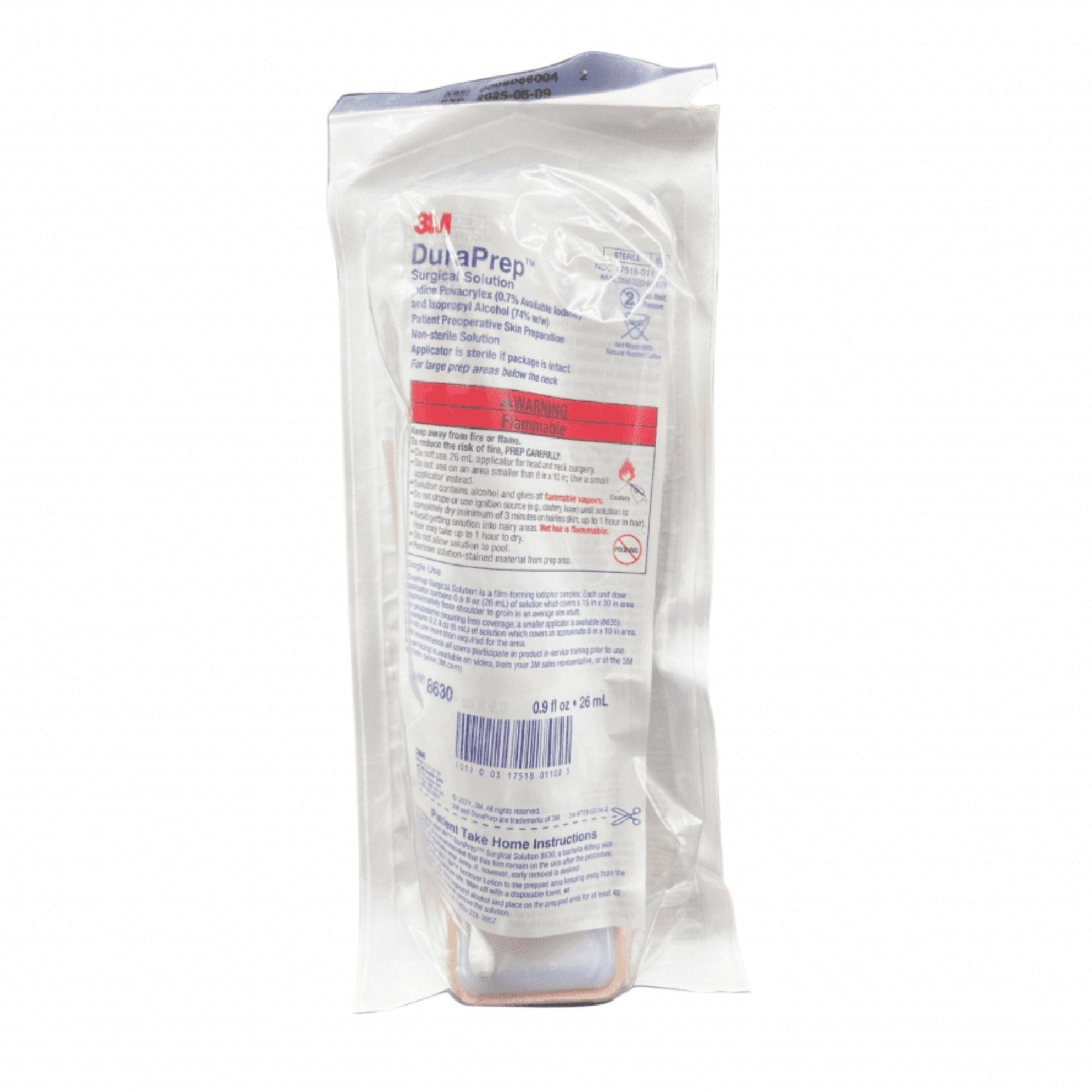 Skin Prep Solution 3M DuraPrep 26 mL Foam Applicator 0.7% / 74% Strength Iodine Povacrylex / Isopropyl Alcohol NonSterile,Packaging Type- Each