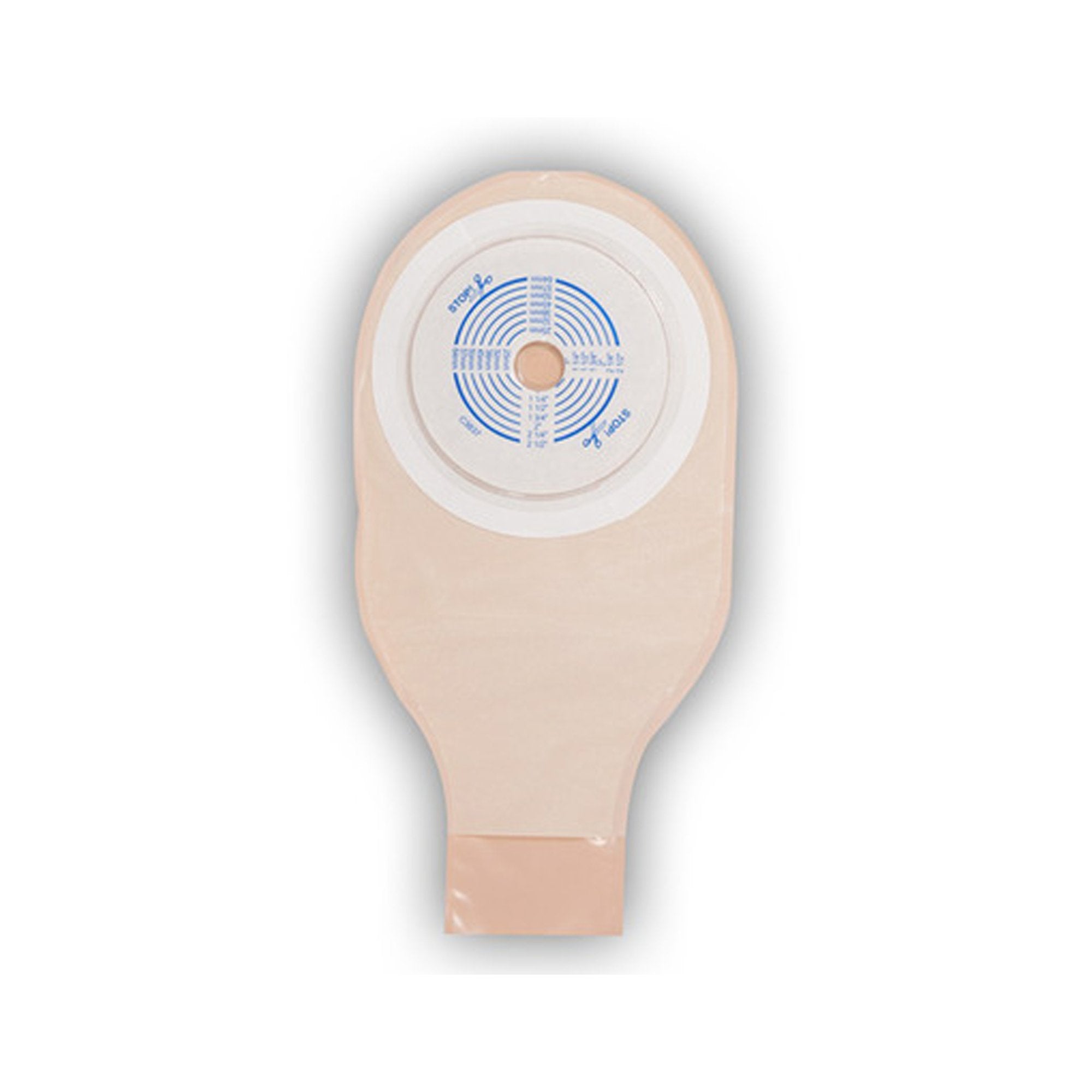 Colostomy Pouch ActiveLife One-Piece System 12 Inch Length Flat, Pre-Cut 1 Inch Stoma Drainable