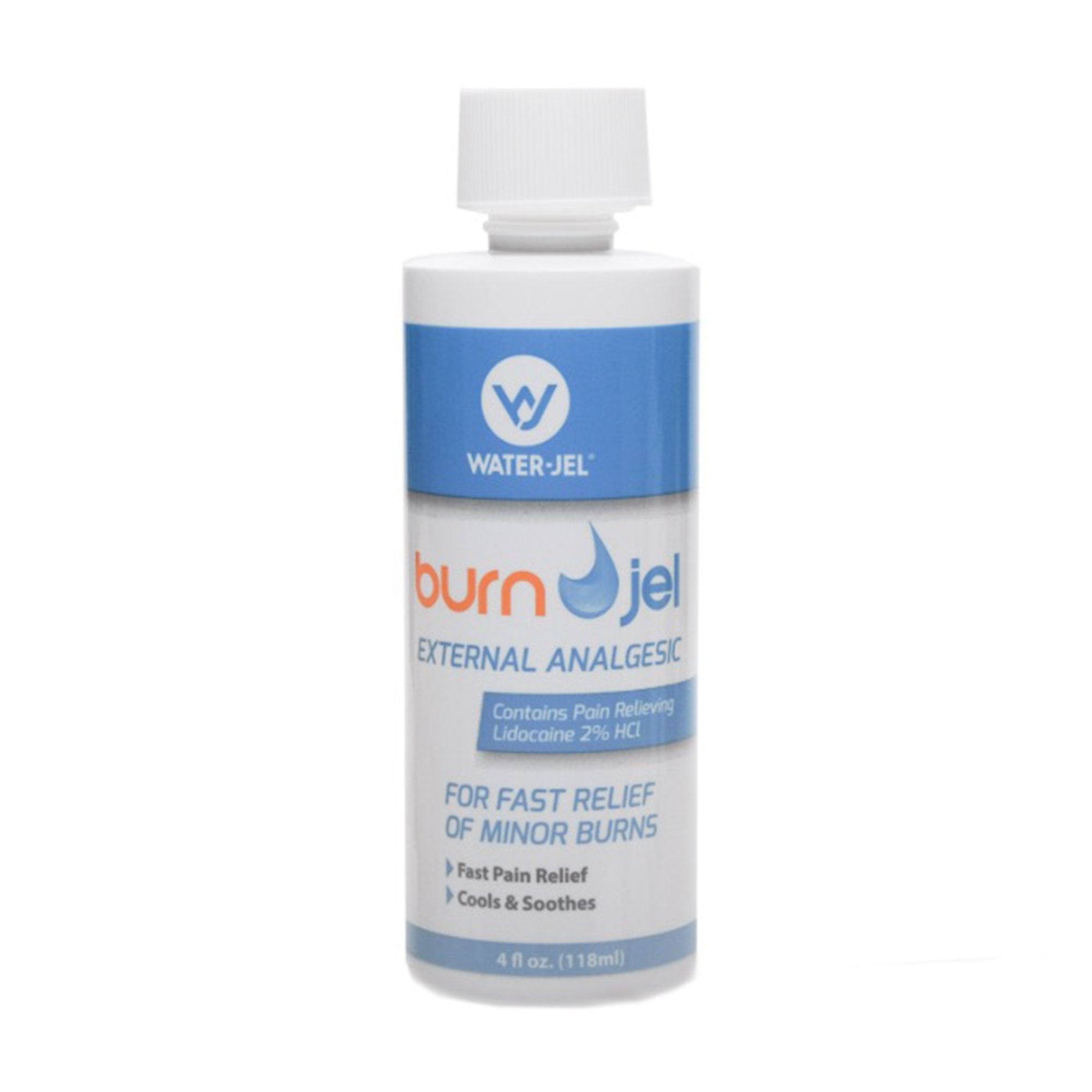 Burn Relief Lidocaine Water Jel Burn Jel Topical Gel 4 oz. Bottle