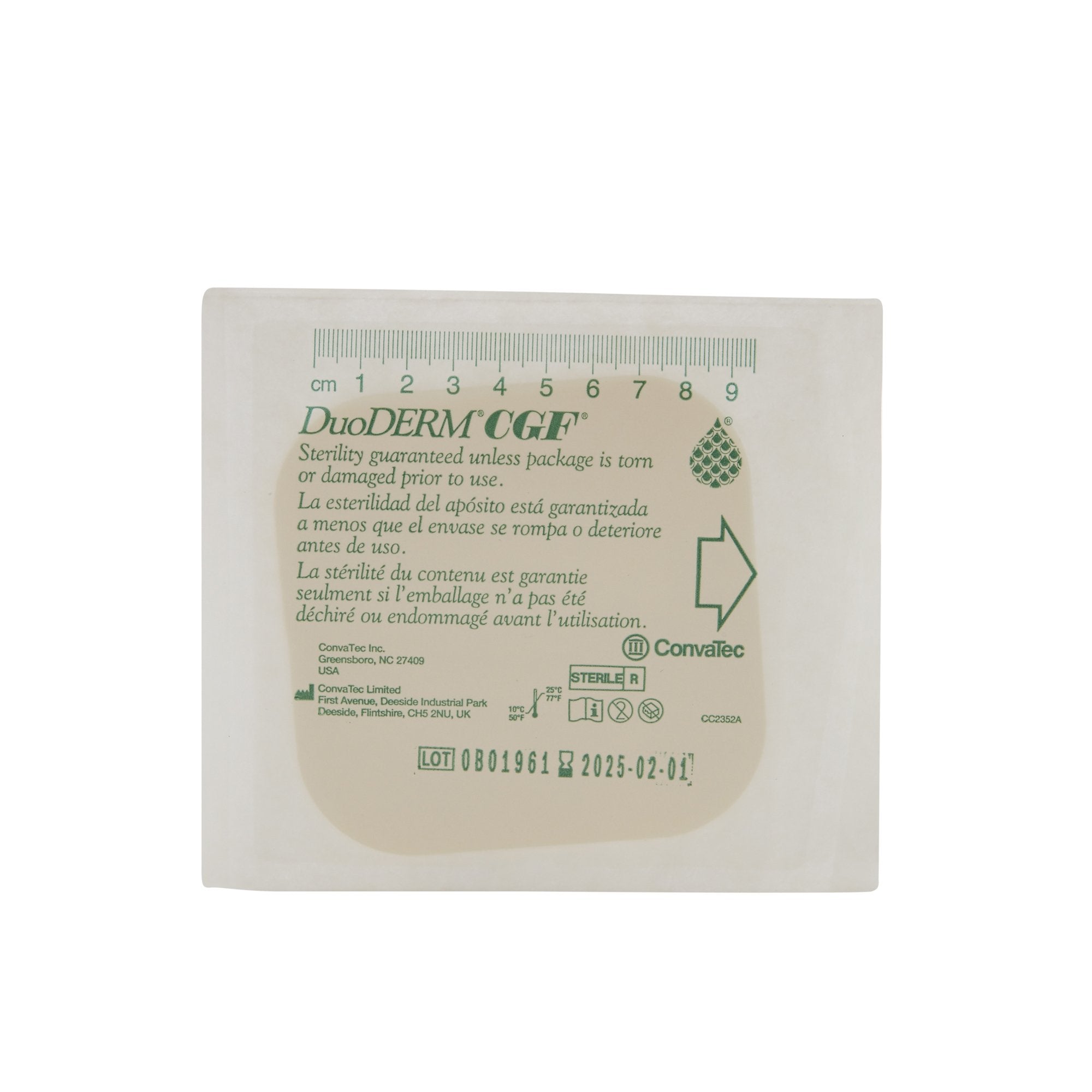 Hydrocolloid Dressing DuoDERM CGF Foam Backing 4 X 4 Inch Square Hydrocolloid,Packaging Type- Box