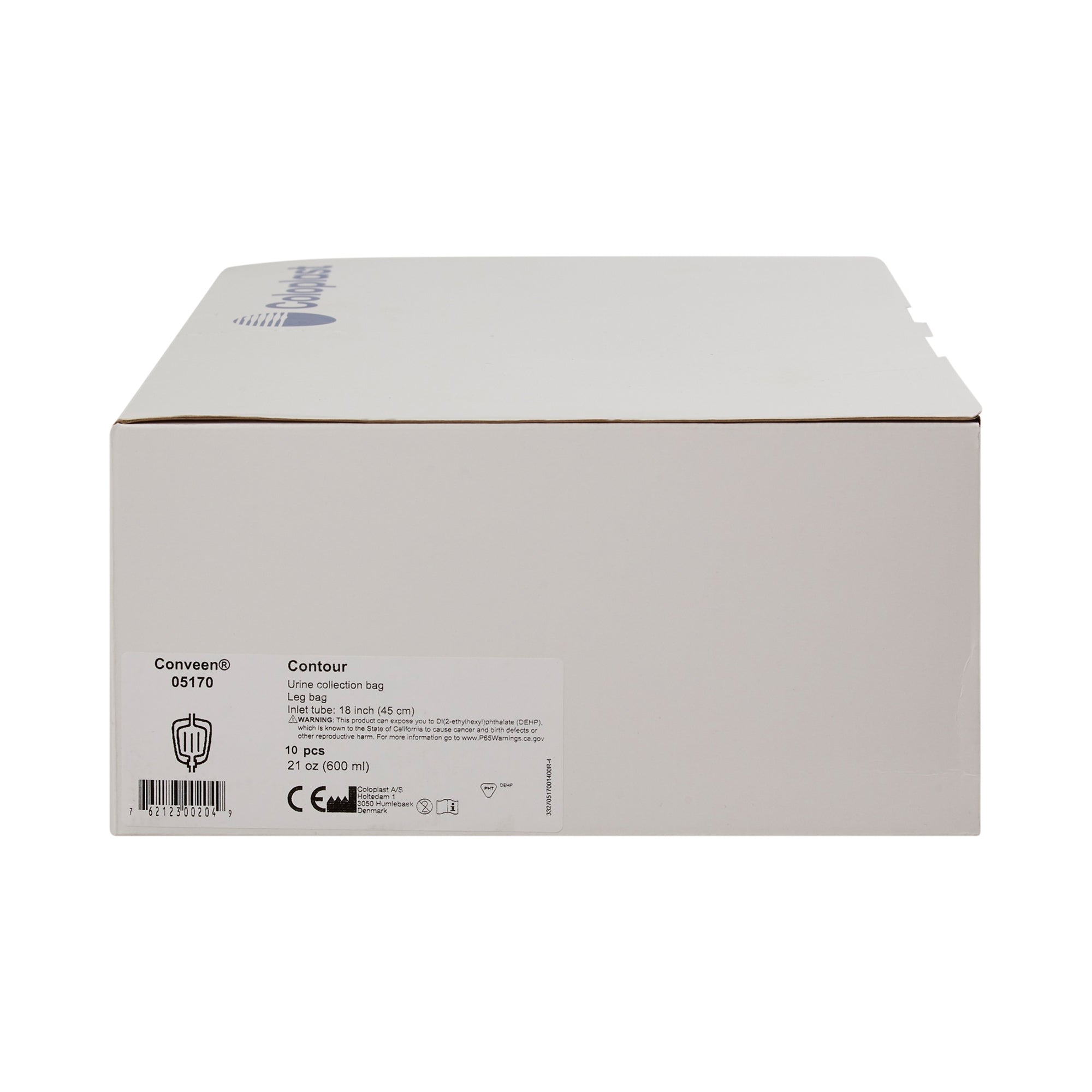 Urinary Leg Bag Conveen Security+ Anti-Reflux Valve NonSterile 600 mL Polyethylene / Flocked | 10/Box