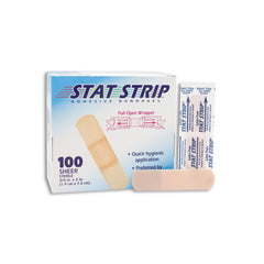Adhesive Strip American White Cross Stat Strip 3/4 X 3 Inch Plastic Rectangle Tan Sterile, Packaging Type- Case