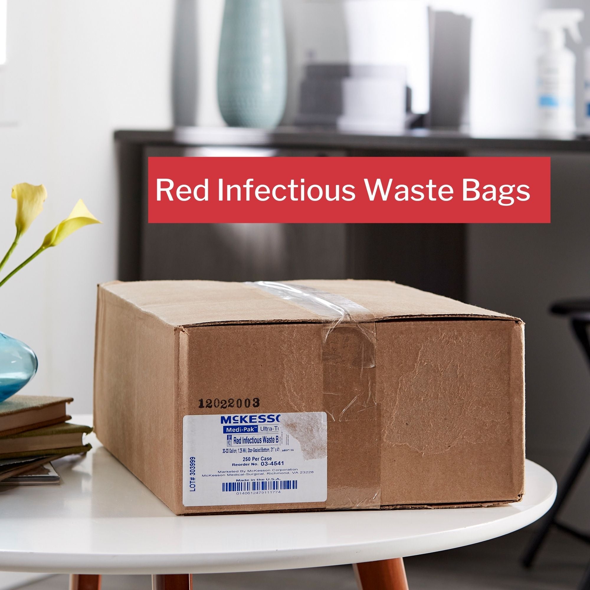 Infectious Waste Bag McKesson 30 to 33 gal. Red Bag 31 X 41 Inch, Packaging Type- Case