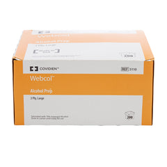Alcohol Prep Pad Webcol 70% Strength Isopropyl Alcohol Individual Packet Large Sterile, Packaging Type- Case