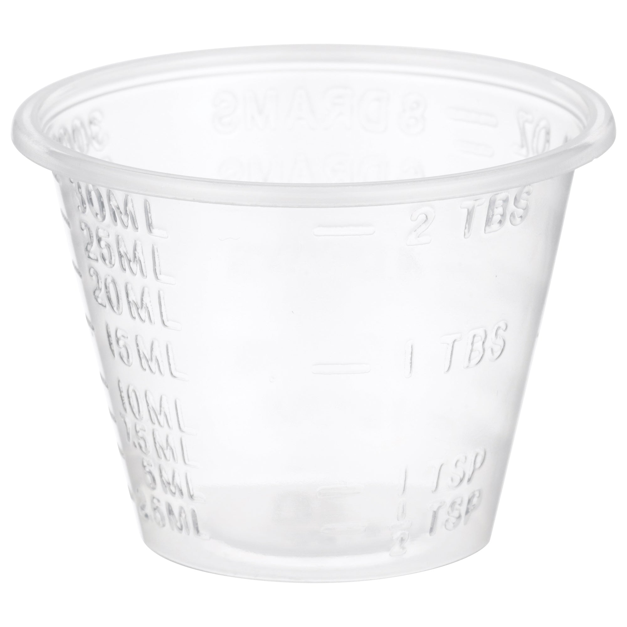 Medicine Cup McKesson 1 oz. Clear Plastic Disposable NonSterile, Packaging Type- Case