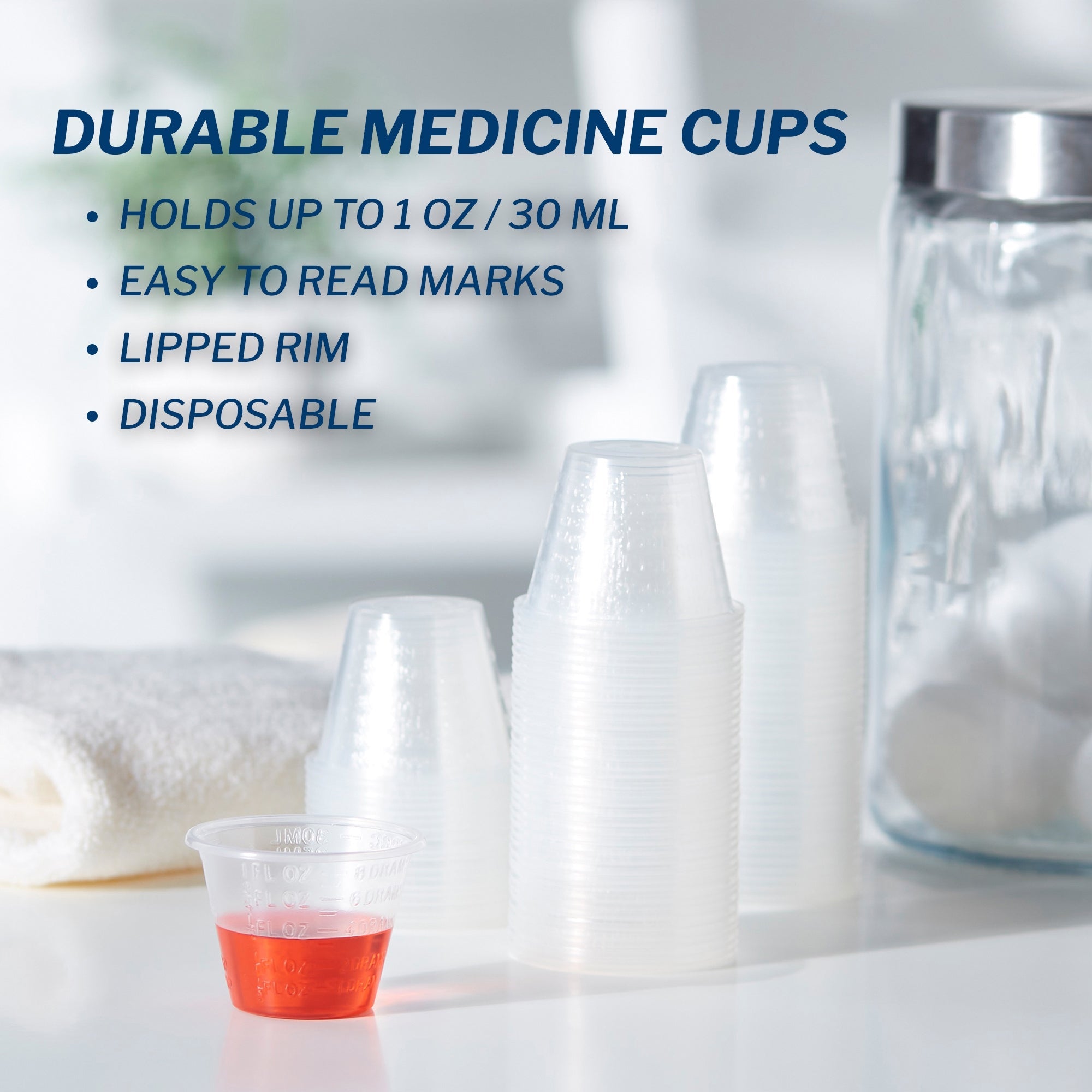 Medicine Cup McKesson 1 oz. Clear Plastic Disposable NonSterile, Packaging Type- Case