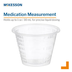 Medicine Cup McKesson 1 oz. Clear Plastic Disposable NonSterile | (100/SL)