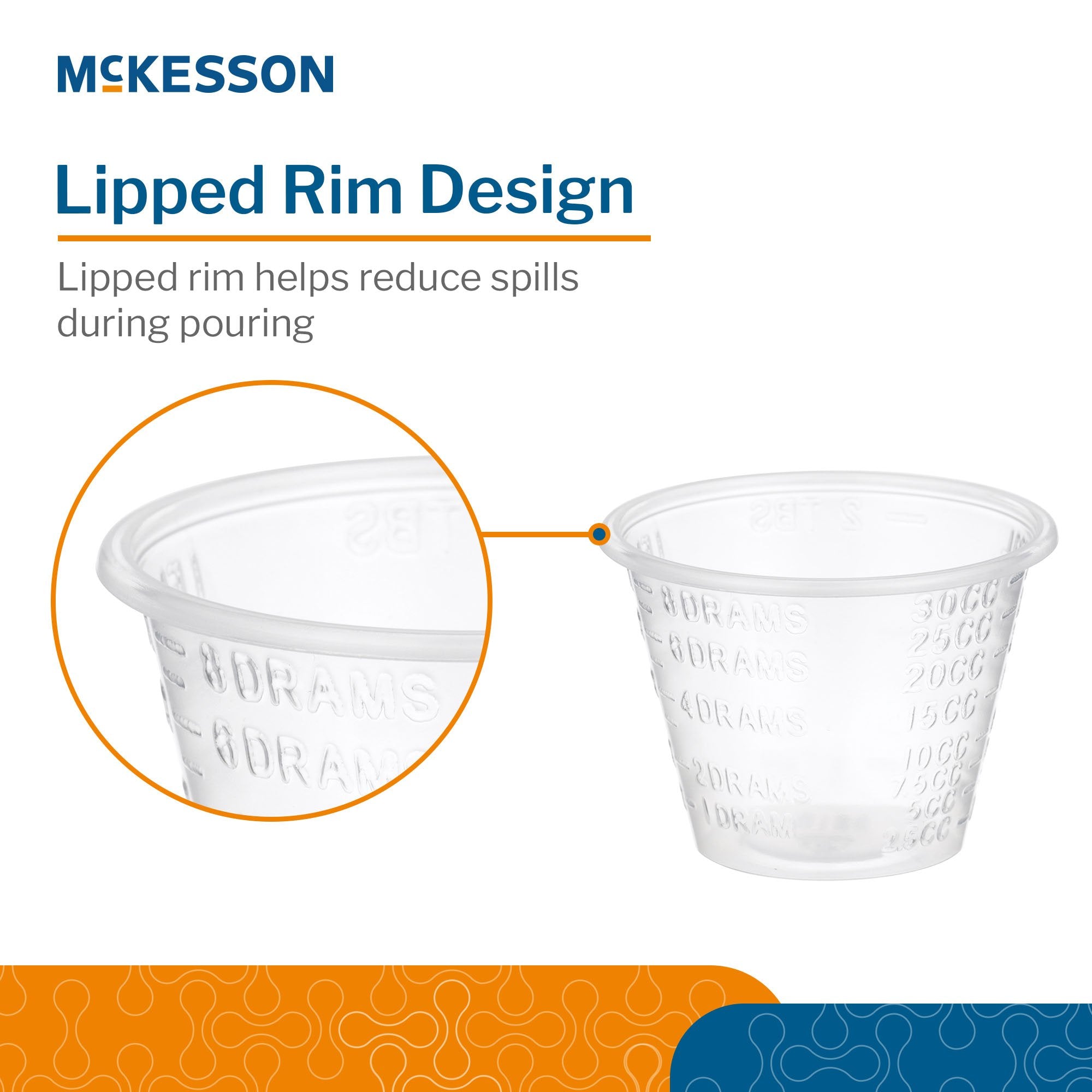 Medicine Cup McKesson 1 oz. Clear Plastic Disposable NonSterile | (100/SL)