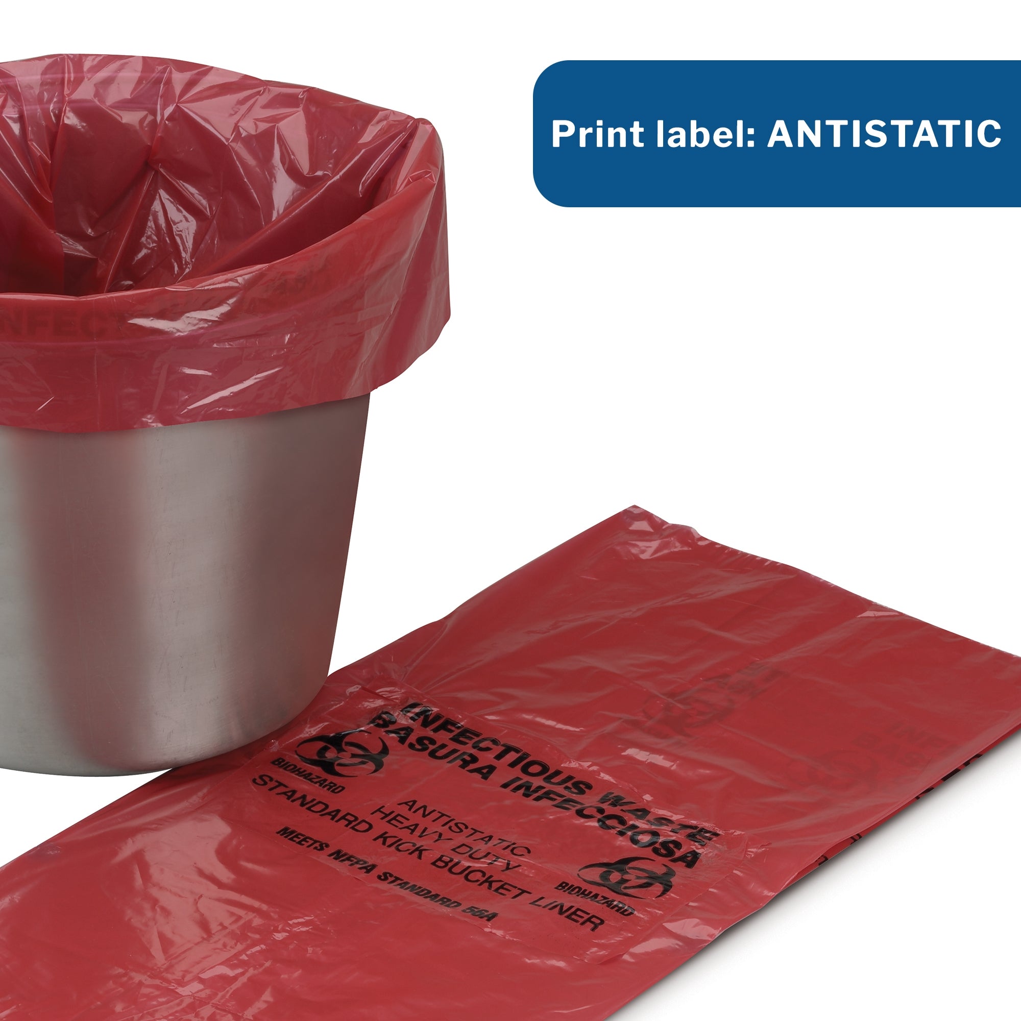 Kick Bucket Liner McKesson 7 to 10 gal. Red Bag 8 X 12 X 24 Inch, Packaging Type- Case